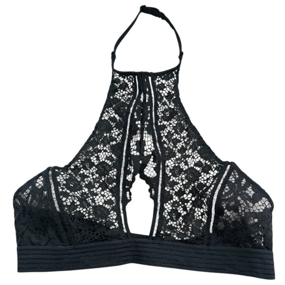 Victorias Secret Very Sexy Bralette Black Lace Halter, Size S - Picture 1 of 5